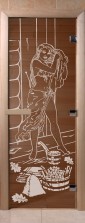 Двери для саун серия "Дженифер" бронза