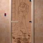 Двери для саун серия "Дженифер" бронза матовая