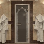 Дверь для Хамама "Арка" черный жемчуг